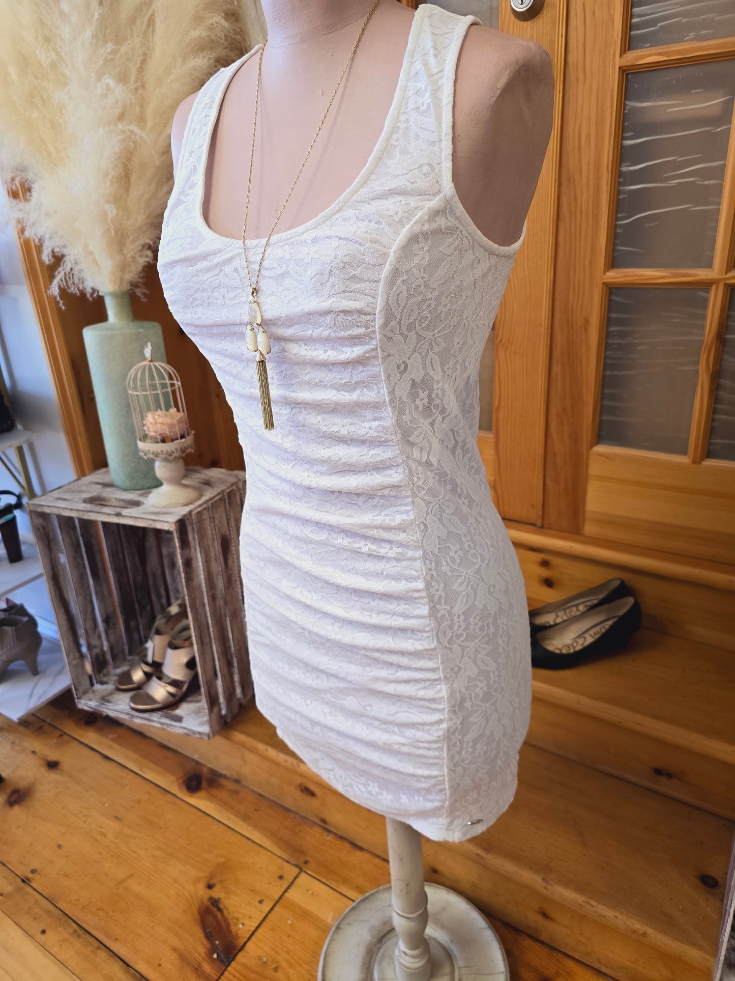 Guess Lace Ruching Dress