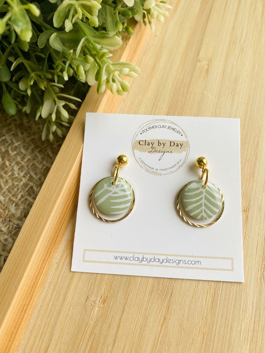 Palm Leaf Dangle Earrings