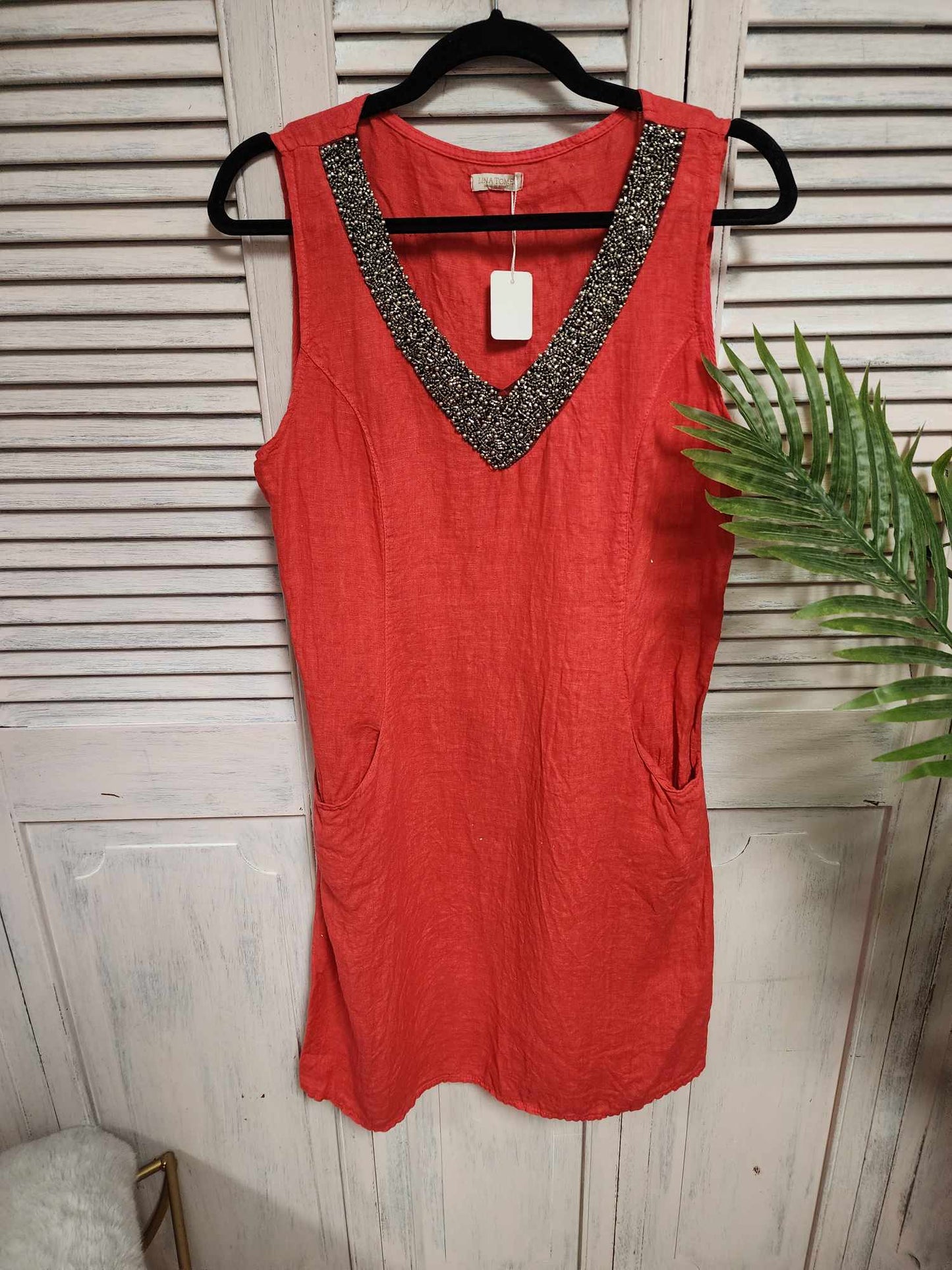 Made In Italy Linen Dress