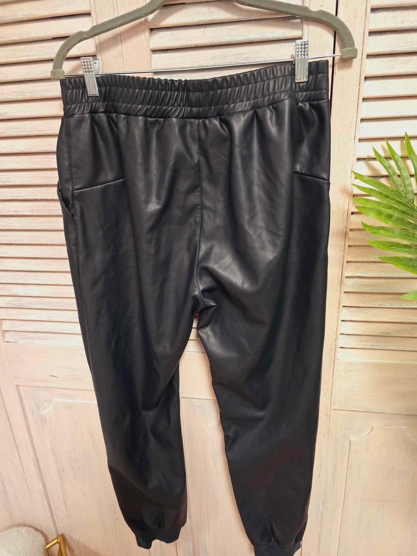 RD Style Vegan Leather Joggers