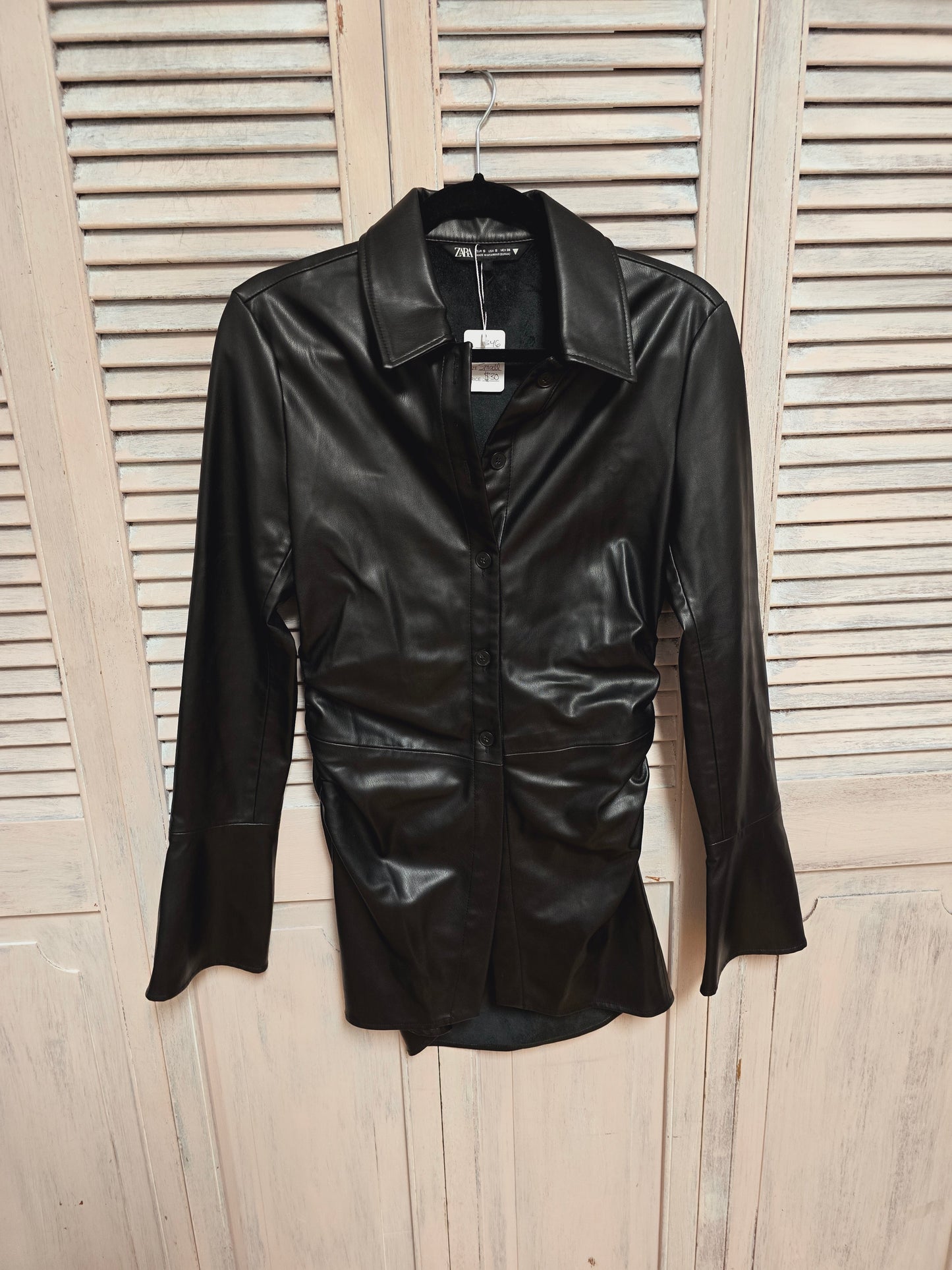 Zara Faux Leather Top