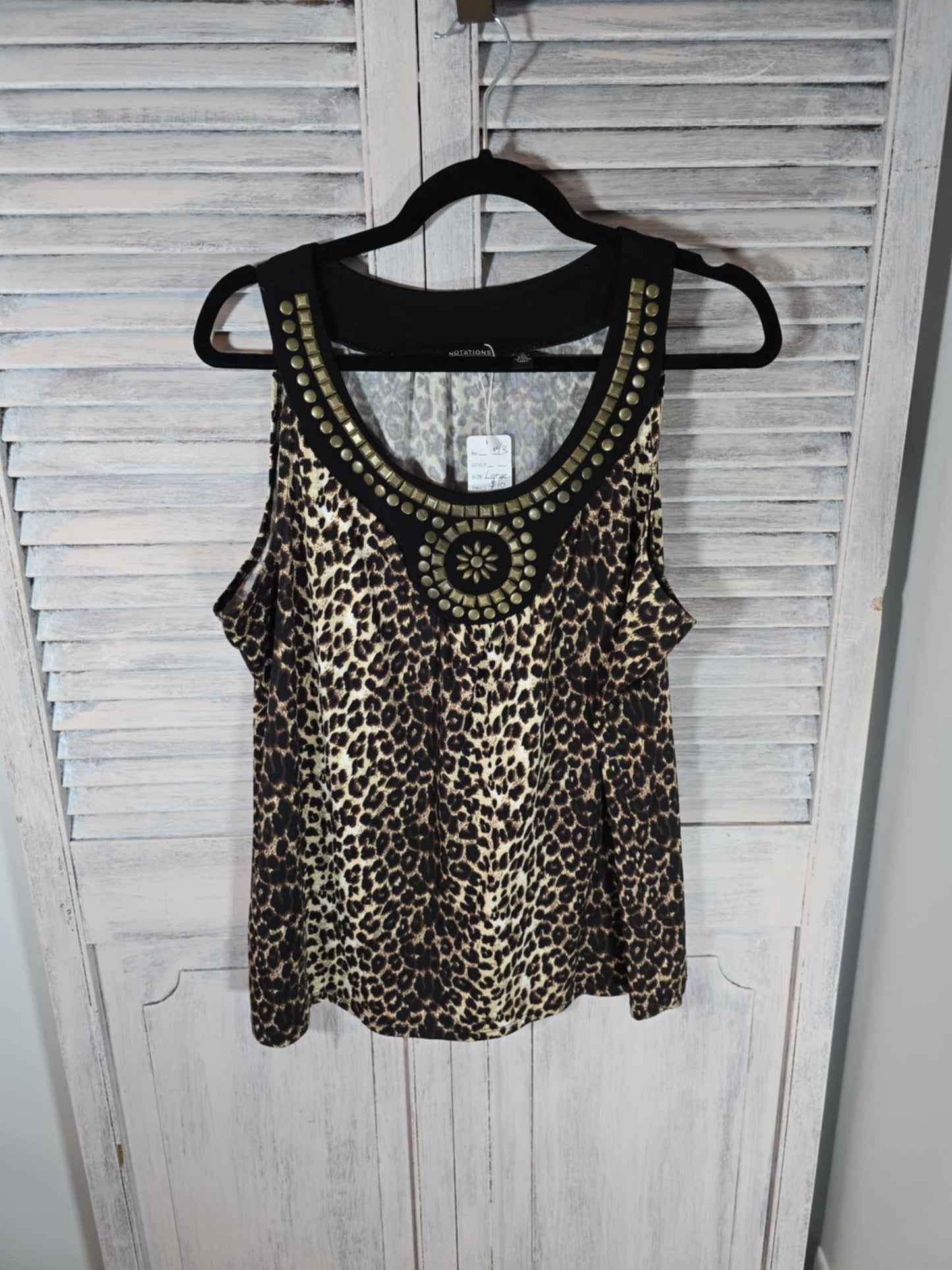 Notations Sleeveless Blouse